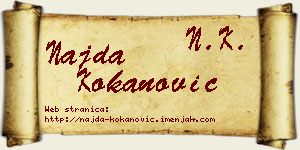 Najda Kokanović vizit kartica